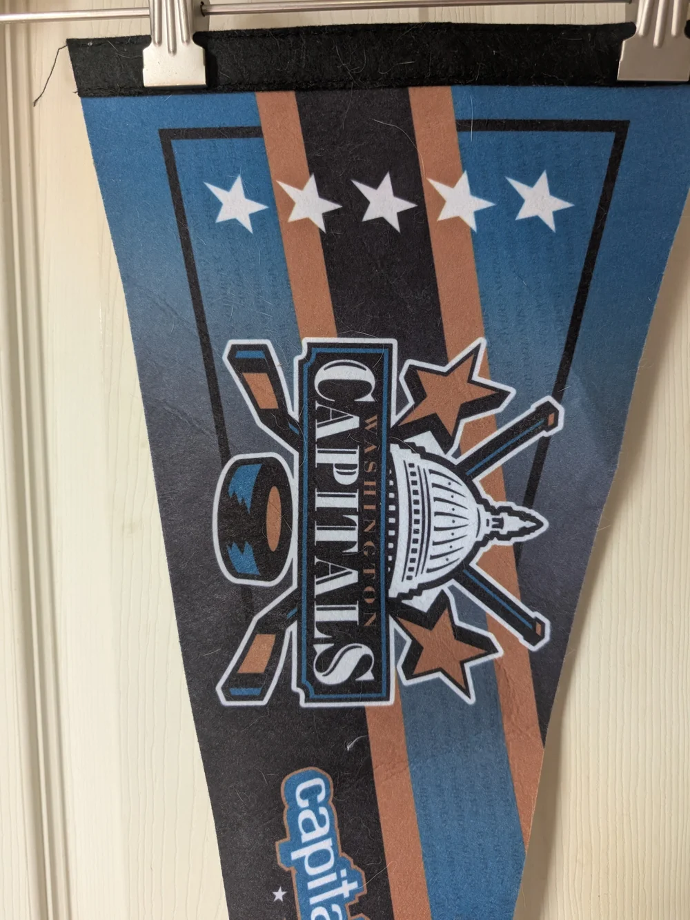 Washington Capitals 50th Anniversary Blue Black Pennant Banner NHL Hockey